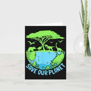 Green Save Our Planet Environmental Earth Day Boys Card