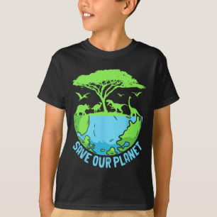 Green Save Our Planet Environmental Earth Day Boys T-Shirt