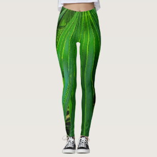 GREEN Saw Palmetto  Leggings