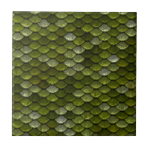 Green Scale Pattern Tile