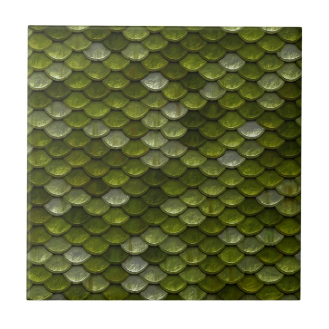 Green Scale Pattern Tile (Front)