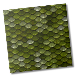 Green Scale Pattern Tile