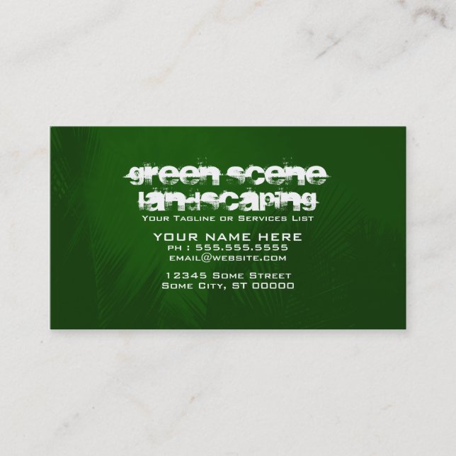 green scene landscaping business card (Front)