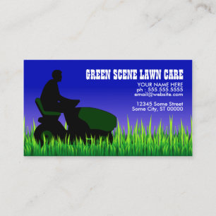 green scene lawn care business card