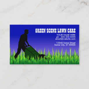 green scene lawn care business card