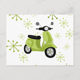 Green Scooter Postcard
