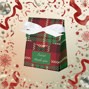 green scottish country wedding favour box