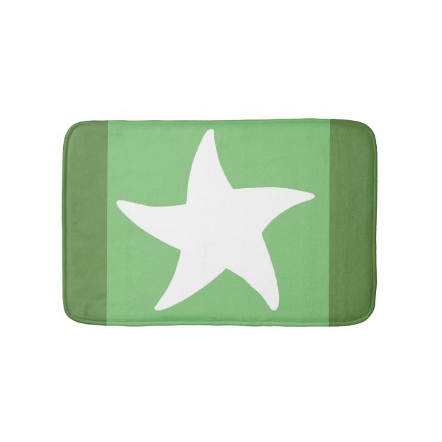 Green Sea Star Bath Mat (Front)