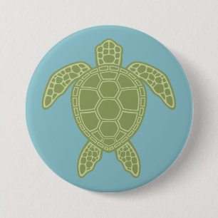 Green Sea Turtle 7.5 Cm Round Badge