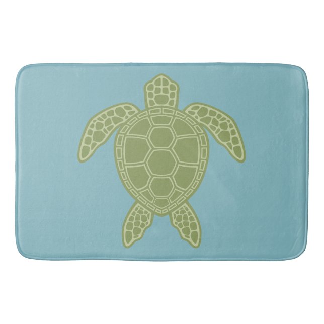 Green Sea Turtle Bath Mat (Front)