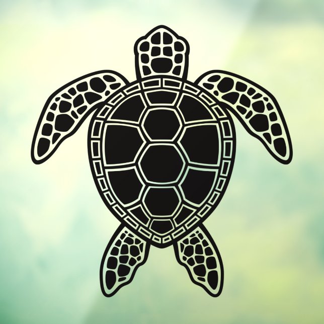 Green Sea Turtle Design - Black (Sheet 3)