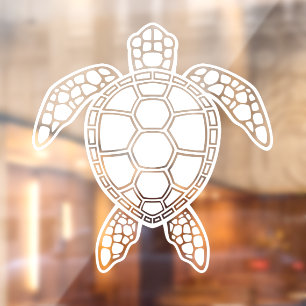 Green Sea Turtle Design - White