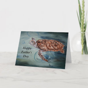 Green Sea Turtle Father's Day Card