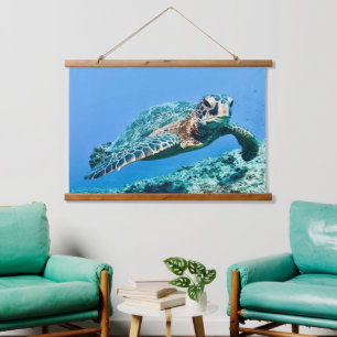 Green Sea Turtle Hanging Tapestry