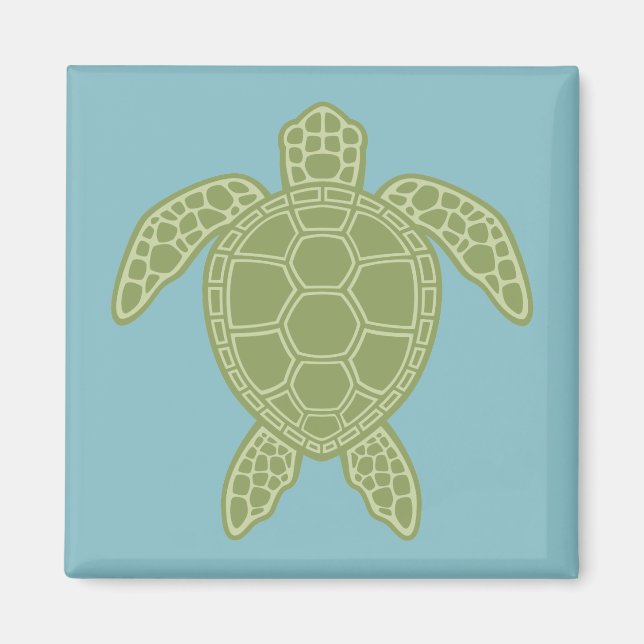Green Sea Turtle Magnet (Front)