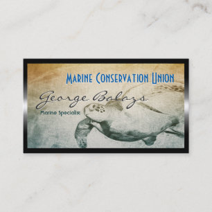 Green Sea Turtle / Marine Resource Conservation Business Card