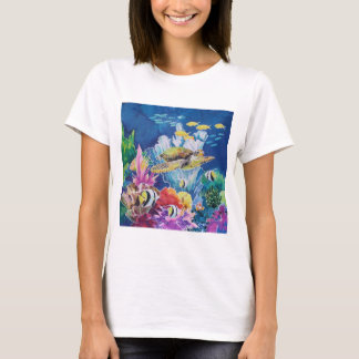 Green sea turtle Ocean Scene T-Shirt