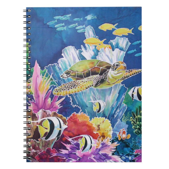 Green Sea Turtle Spiral Notebook (Front)