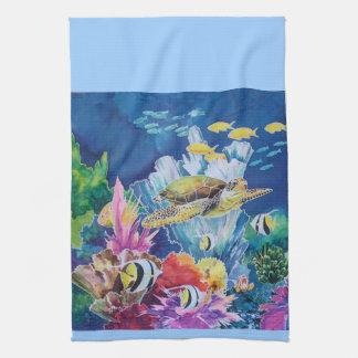Green Sea Turtle Tea Towel