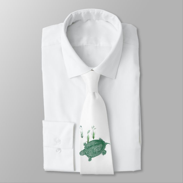 Green Sea Turtle Tie (Tied)