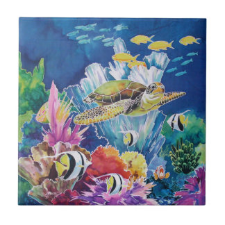 Green Sea Turtle Tile