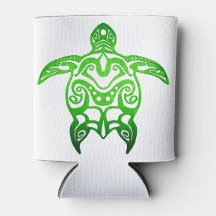 Green Sea Turtle Tribal Can Cooler