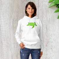 Green Sea Turtle Womens Hoodie