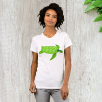 Green Sea Turtle Womens T-Shirt