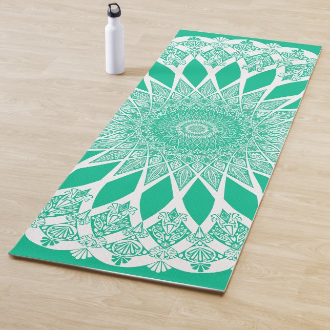 Green Seadragon Tristyns Mandala Yoga Mat (In Situ)