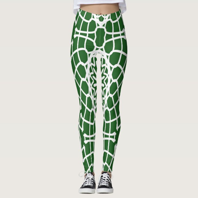 Green seamless "Ratti_Creative_Arts" Leggings (Front)