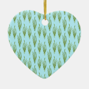 Green Seaweed Ocean Plants Nature Lover Blue Water Ceramic Tree Decoration