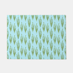 Green Seaweed Ocean Plants Nature Lover Blue Water Doormat