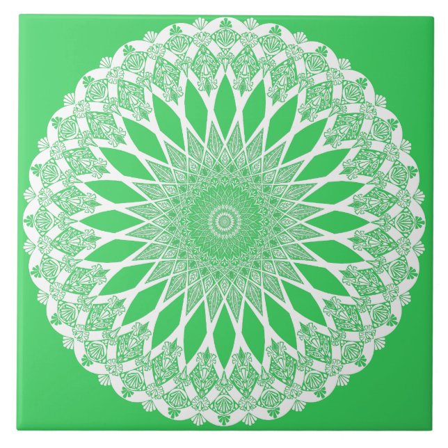 Green Seedling Tristyns Mandala Tile (Front)
