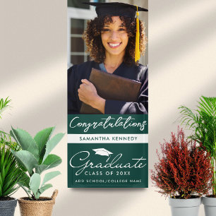 Green Senior Photo 2026 Graduation Vertical Banner