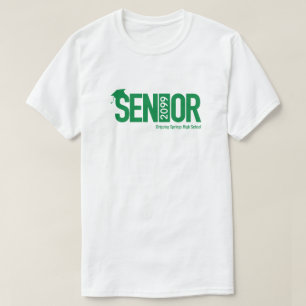 Green SENIOR with Graduation Cap T-Shirt