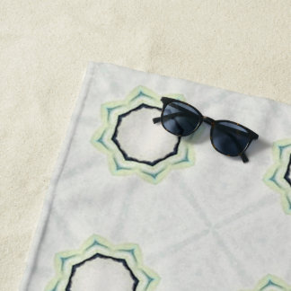 Green Serene Bloom Beach Towel