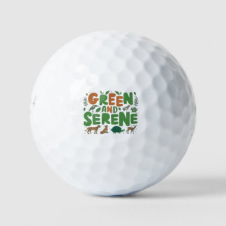 Green Serene  Golf Balls