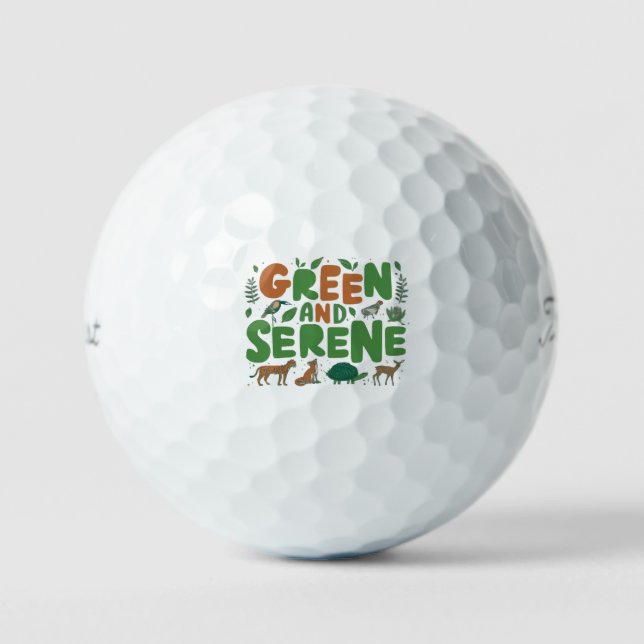 Green Serene  Golf Balls (Front)