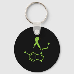 Green Serotonin Tape Mental Health Beach Awareness Key Ring