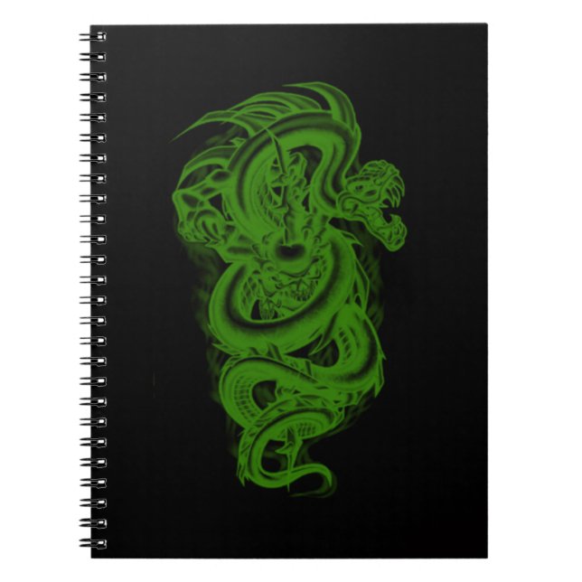 Green Serpent Spiral Notebook (Front)