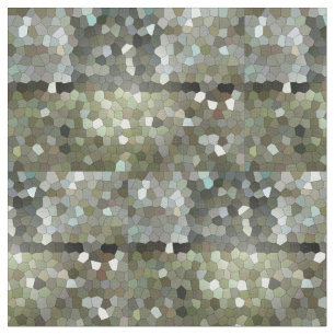 Green Shades Stained Glass Cotton Fabric