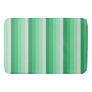 Green shadow stripes bath mat
