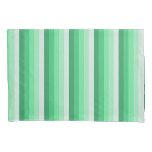 Green shadow stripes pillowcase
