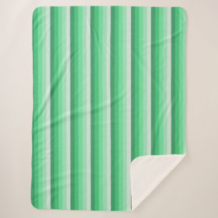 Green shadow stripes sherpa blanket