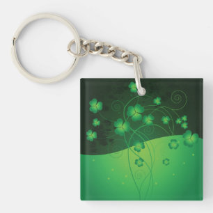 Green Shamrock Clover St Patrick’s Day Luck Key Ring