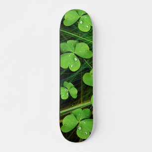 Green Shamrock Clover St Patrick's Day Skateboard