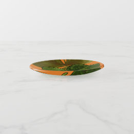 Green Shamrock Design on Custom Colour Trinket Trays