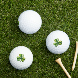 Green Shamrock Golf Balls