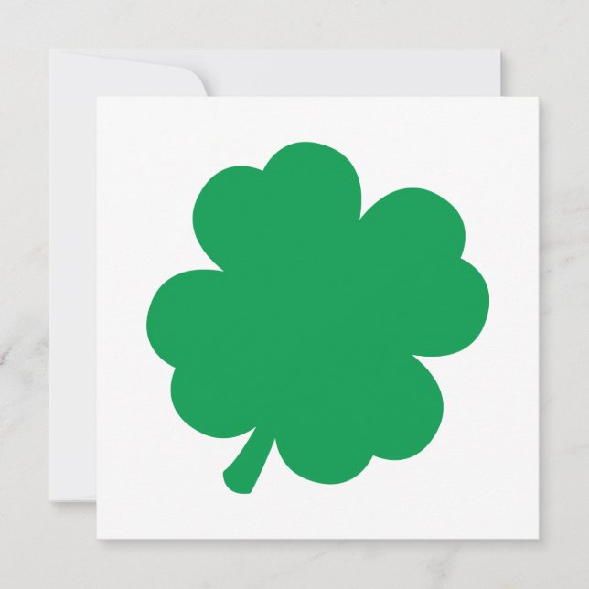 Green Shamrock Invitation (Front)