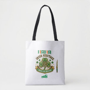 Green Shamrock Lucky Charm Design Tote Bag
